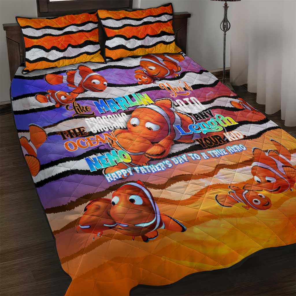 The Ocean Best Dad Quilt Bed Set Like Marlin Happy Fathers Day To a True Hero - Aussie Hoodie