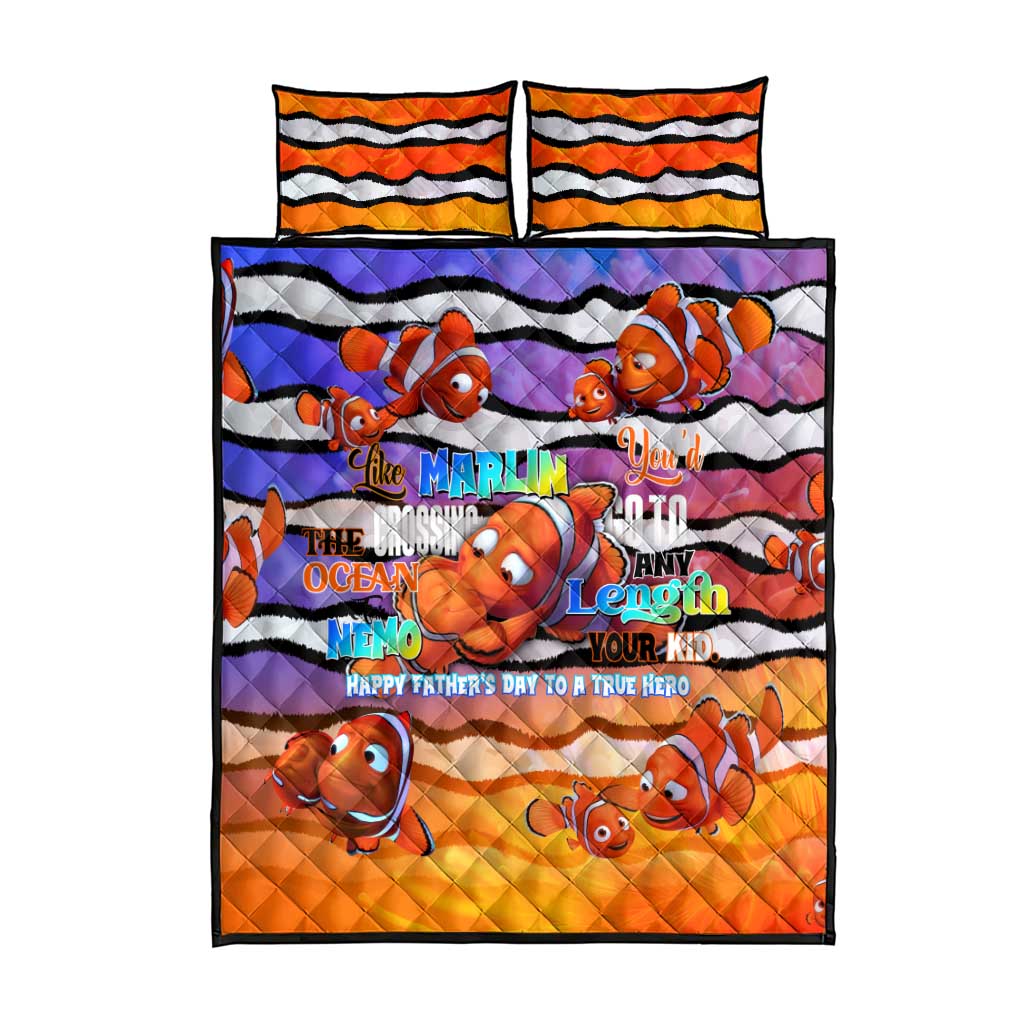 The Ocean Best Dad Quilt Bed Set Like Marlin Happy Fathers Day To a True Hero - Aussie Hoodie