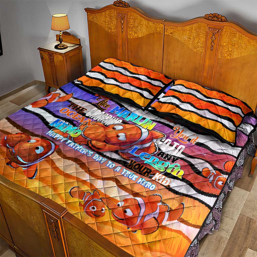 The Ocean Best Dad Quilt Bed Set Like Marlin Happy Fathers Day To a True Hero - Aussie Hoodie