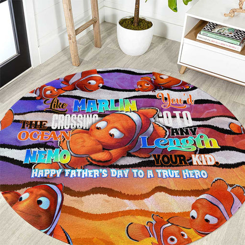The Ocean Best Dad Round Carpet Like Marlin Happy Fathers Day To a True Hero - Aussie Hoodie