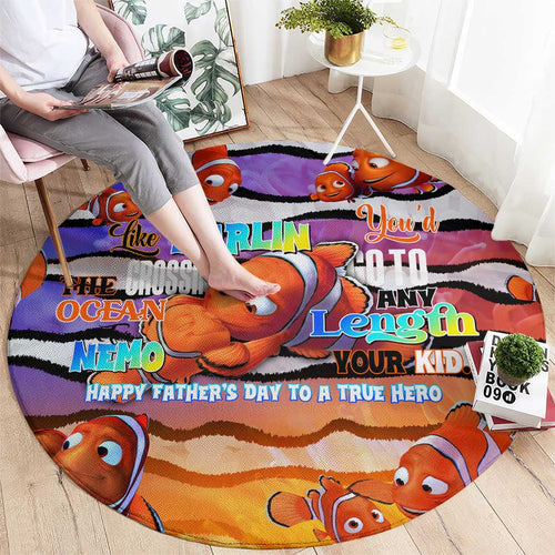 The Ocean Best Dad Round Carpet Like Marlin Happy Fathers Day To a True Hero - Aussie Hoodie