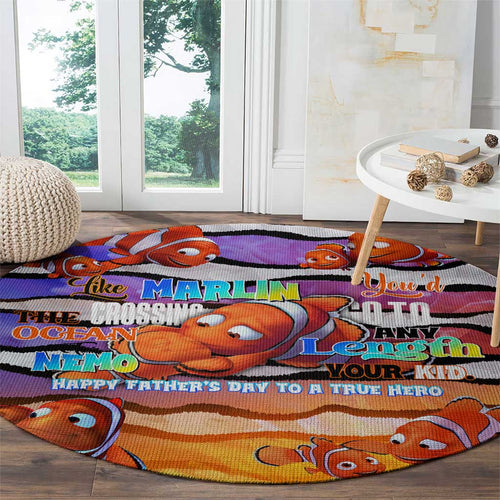 The Ocean Best Dad Round Carpet Like Marlin Happy Fathers Day To a True Hero - Aussie Hoodie