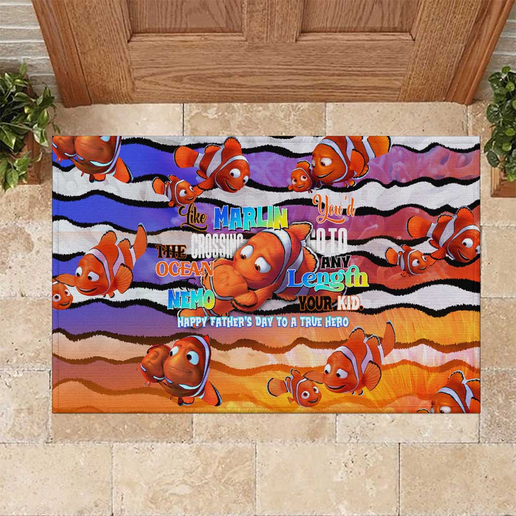 The Ocean Best Dad Rubber Doormat Like Marlin Happy Fathers Day To a True Hero - Aussie Hoodie