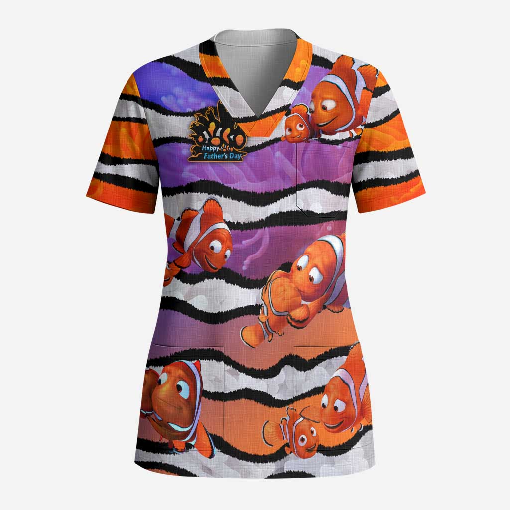 The Ocean Best Dad Scrub Top Like Marlin Happy Fathers Day To a True Hero - Aussie Hoodie