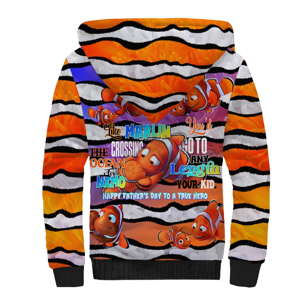 The Ocean Best Dad Sherpa Hoodie Like Marlin Happy Fathers Day To a True Hero - Aussie Hoodie