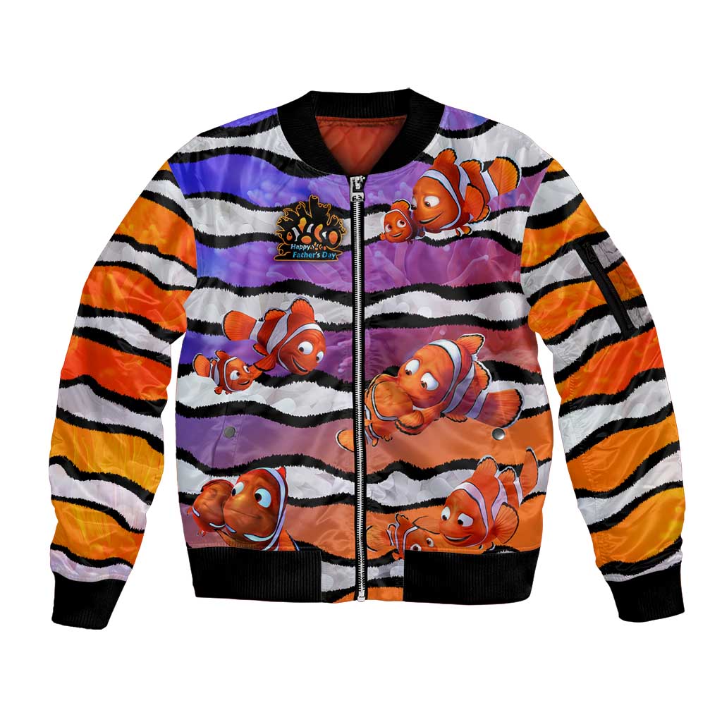 The Ocean Best Dad Sleeve Zip Bomber Jacket Like Marlin Happy Fathers Day To a True Hero - Aussie Hoodie