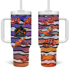 The Ocean Best Dad Tumbler With Handle Like Marlin Happy Fathers Day To a True Hero - Aussie Hoodie