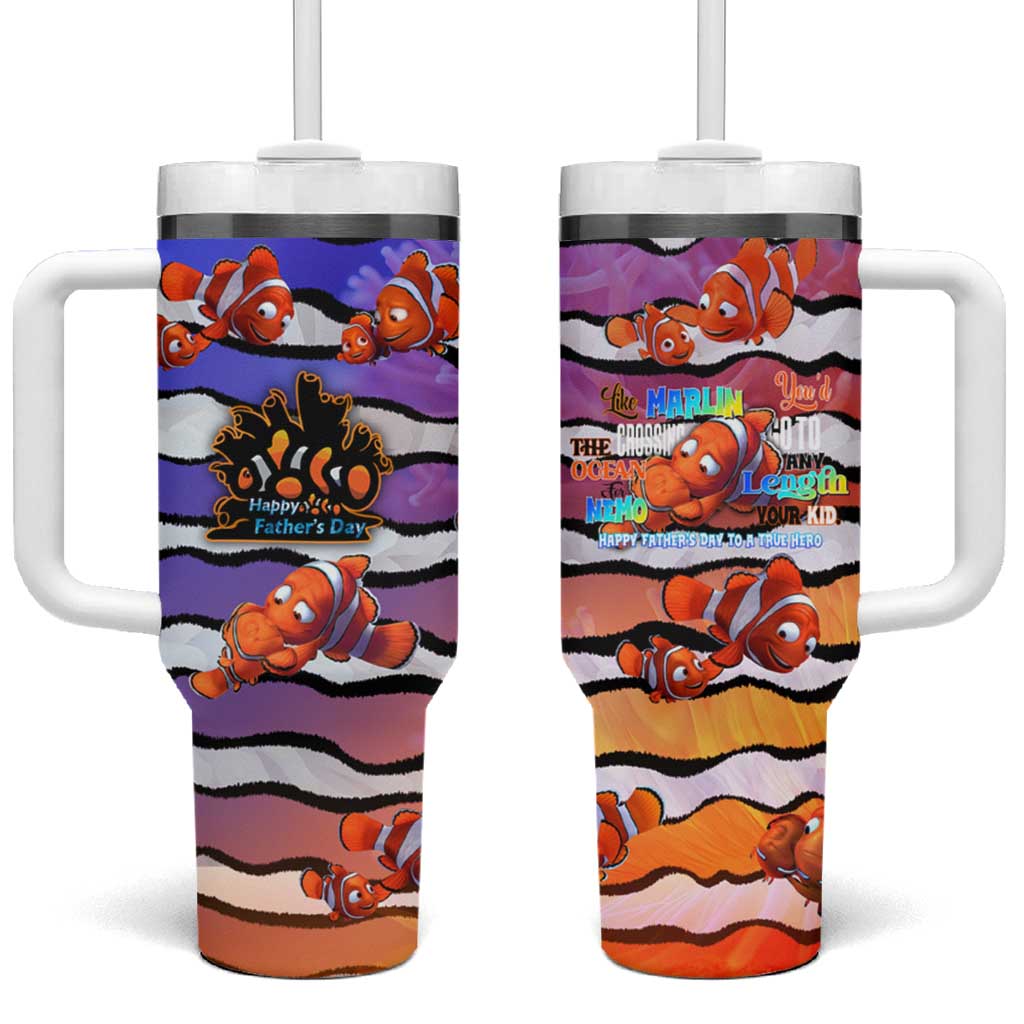 The Ocean Best Dad Tumbler With Handle Like Marlin Happy Fathers Day To a True Hero - Aussie Hoodie