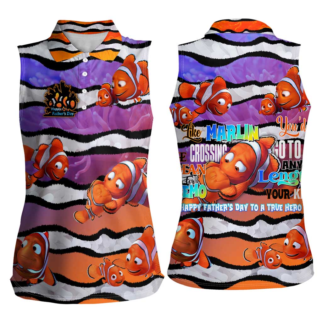 The Ocean Best Dad Women Sleeveless Polo Shirt Like Marlin Happy Fathers Day To a True Hero - Aussie Hoodie