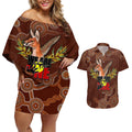 we-are-one-koori-and-australia-couples-matching-off-shoulder-short-dress-and-hawaiian-shirt-aboriginal-pattern