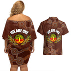 we-are-one-koori-and-australia-couples-matching-off-shoulder-short-dress-and-hawaiian-shirt-aboriginal-pattern
