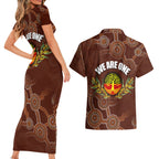 we-are-one-koori-and-australia-couples-matching-short-sleeve-bodycon-dress-and-hawaiian-shirt-aboriginal-pattern