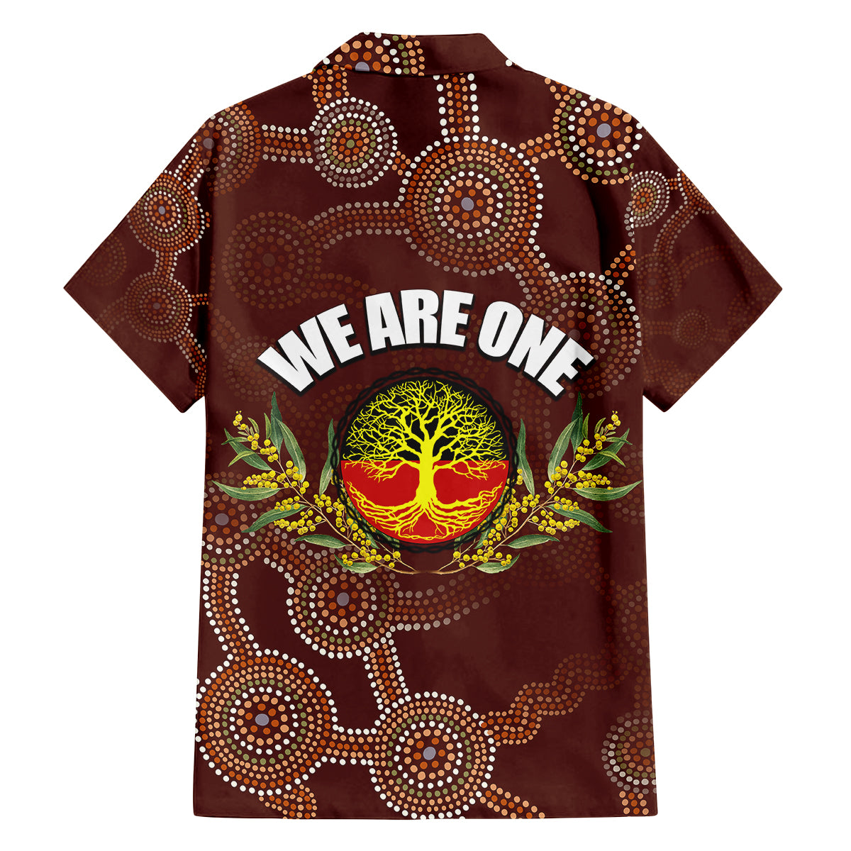 we-are-one-koori-and-australia-family-matching-long-sleeve-bodycon-dress-and-hawaiian-shirt-aboriginal-pattern