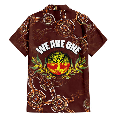 we-are-one-koori-and-australia-family-matching-long-sleeve-bodycon-dress-and-hawaiian-shirt-aboriginal-pattern