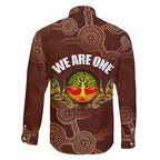 we-are-one-koori-and-australia-family-matching-long-sleeve-bodycon-dress-and-hawaiian-shirt-aboriginal-pattern