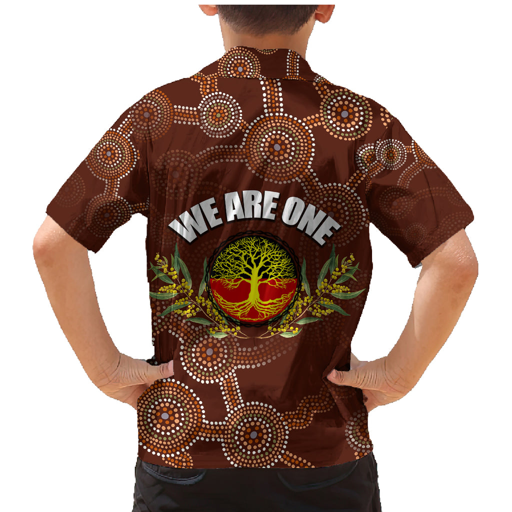 we-are-one-koori-and-australia-family-matching-mermaid-dress-and-hawaiian-shirt-aboriginal-pattern