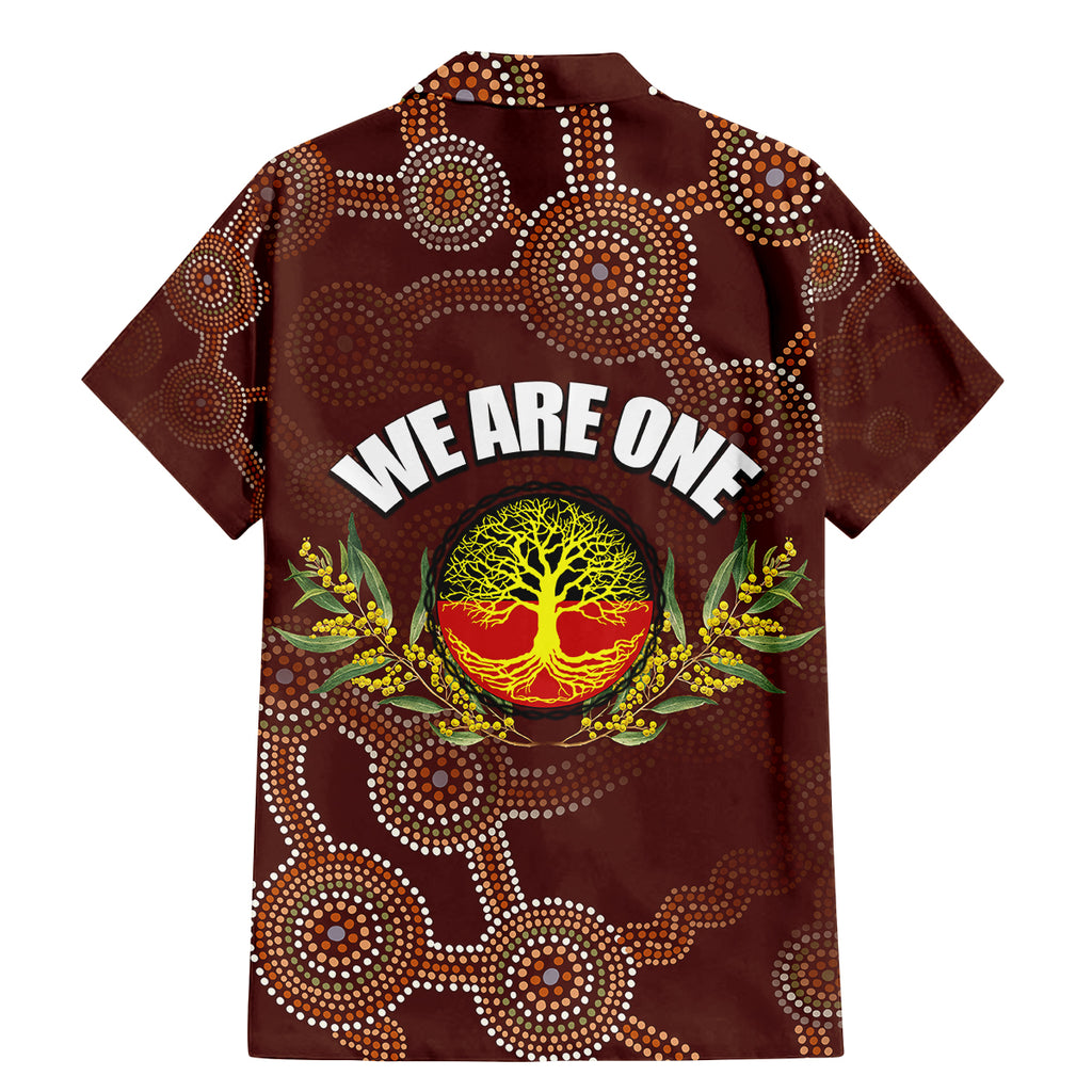 we-are-one-koori-and-australia-family-matching-mermaid-dress-and-hawaiian-shirt-aboriginal-pattern