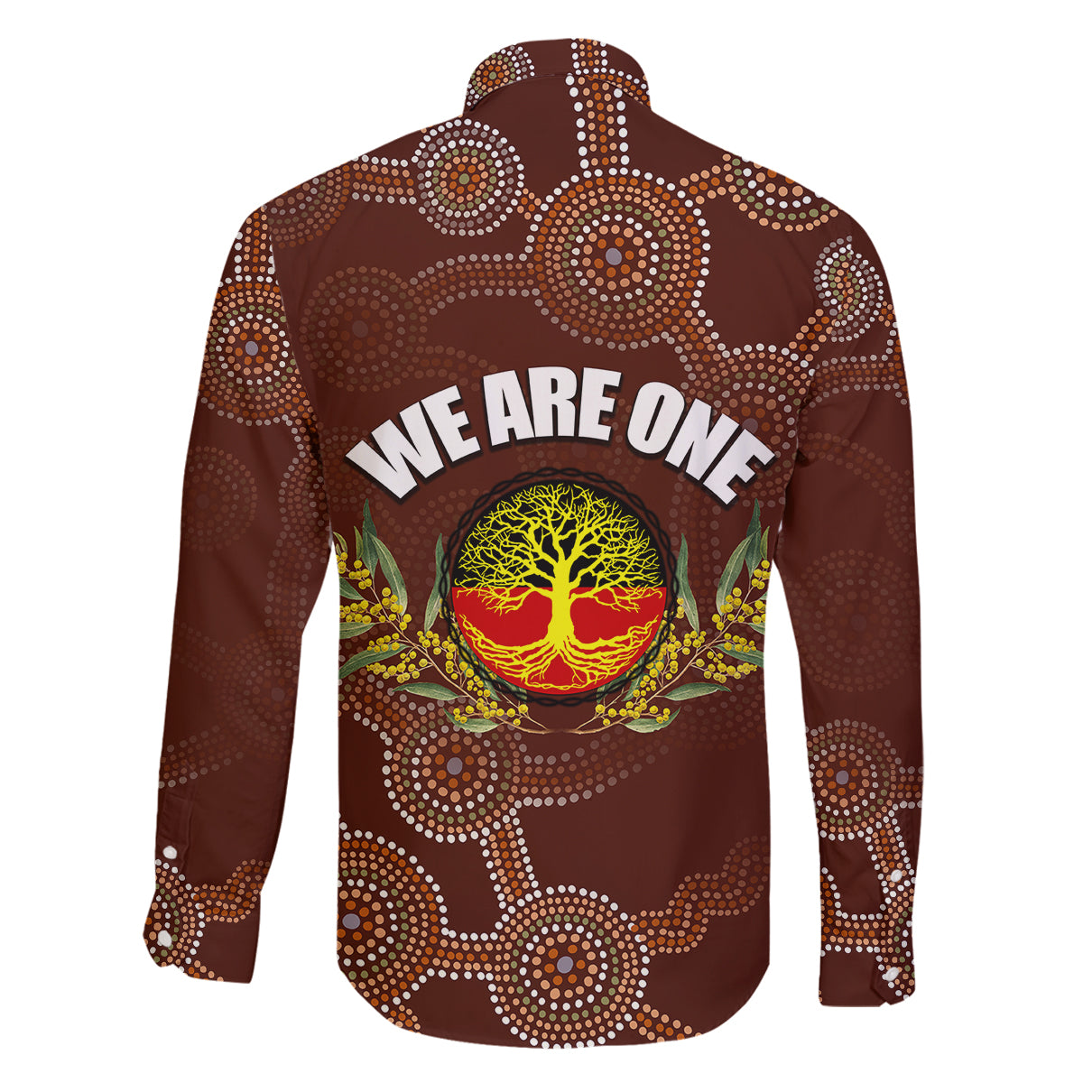 we-are-one-koori-and-australia-family-matching-mermaid-dress-and-hawaiian-shirt-aboriginal-pattern
