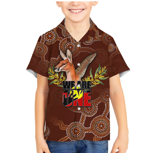 we-are-one-koori-and-australia-family-matching-mermaid-dress-and-hawaiian-shirt-aboriginal-pattern