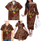we-are-one-koori-and-australia-family-matching-off-shoulder-long-sleeve-dress-and-hawaiian-shirt-aboriginal-pattern