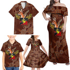 we-are-one-koori-and-australia-family-matching-off-shoulder-maxi-dress-and-hawaiian-shirt-aboriginal-pattern