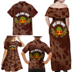 we-are-one-koori-and-australia-family-matching-off-shoulder-maxi-dress-and-hawaiian-shirt-aboriginal-pattern