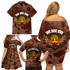 we-are-one-koori-and-australia-family-matching-off-shoulder-short-dress-and-hawaiian-shirt-aboriginal-pattern