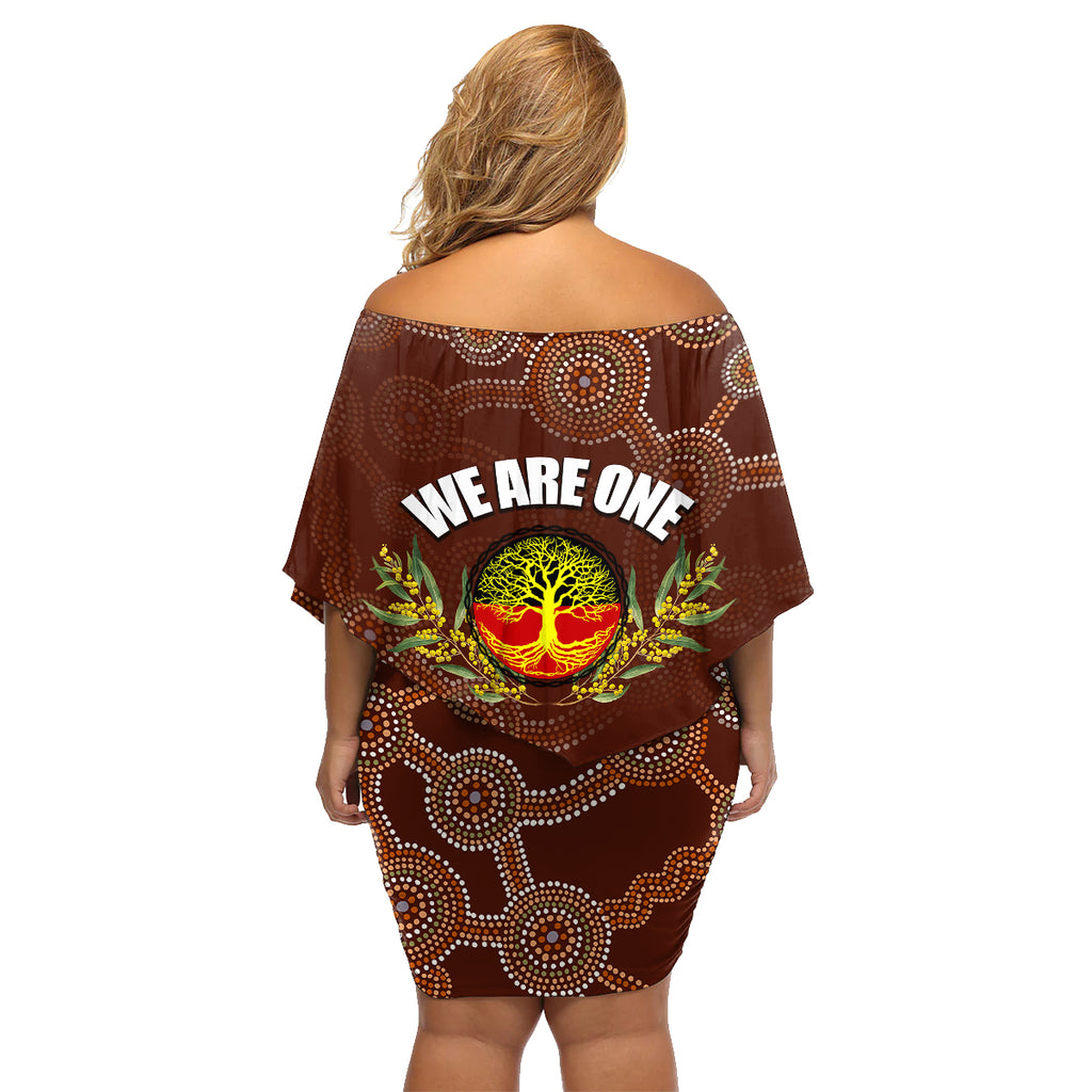 we-are-one-koori-and-australia-family-matching-off-shoulder-short-dress-and-hawaiian-shirt-aboriginal-pattern
