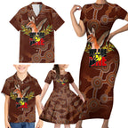 we-are-one-koori-and-australia-family-matching-short-sleeve-bodycon-dress-and-hawaiian-shirt-aboriginal-pattern