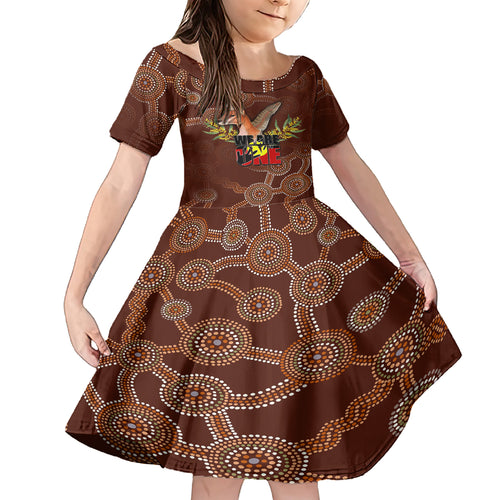 we-are-one-koori-and-australia-family-matching-short-sleeve-bodycon-dress-and-hawaiian-shirt-aboriginal-pattern