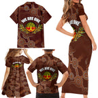 we-are-one-koori-and-australia-family-matching-short-sleeve-bodycon-dress-and-hawaiian-shirt-aboriginal-pattern
