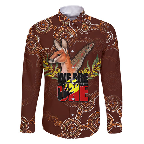 we-are-one-koori-and-australia-family-matching-short-sleeve-bodycon-dress-and-hawaiian-shirt-aboriginal-pattern