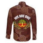 we-are-one-koori-and-australia-family-matching-short-sleeve-bodycon-dress-and-hawaiian-shirt-aboriginal-pattern