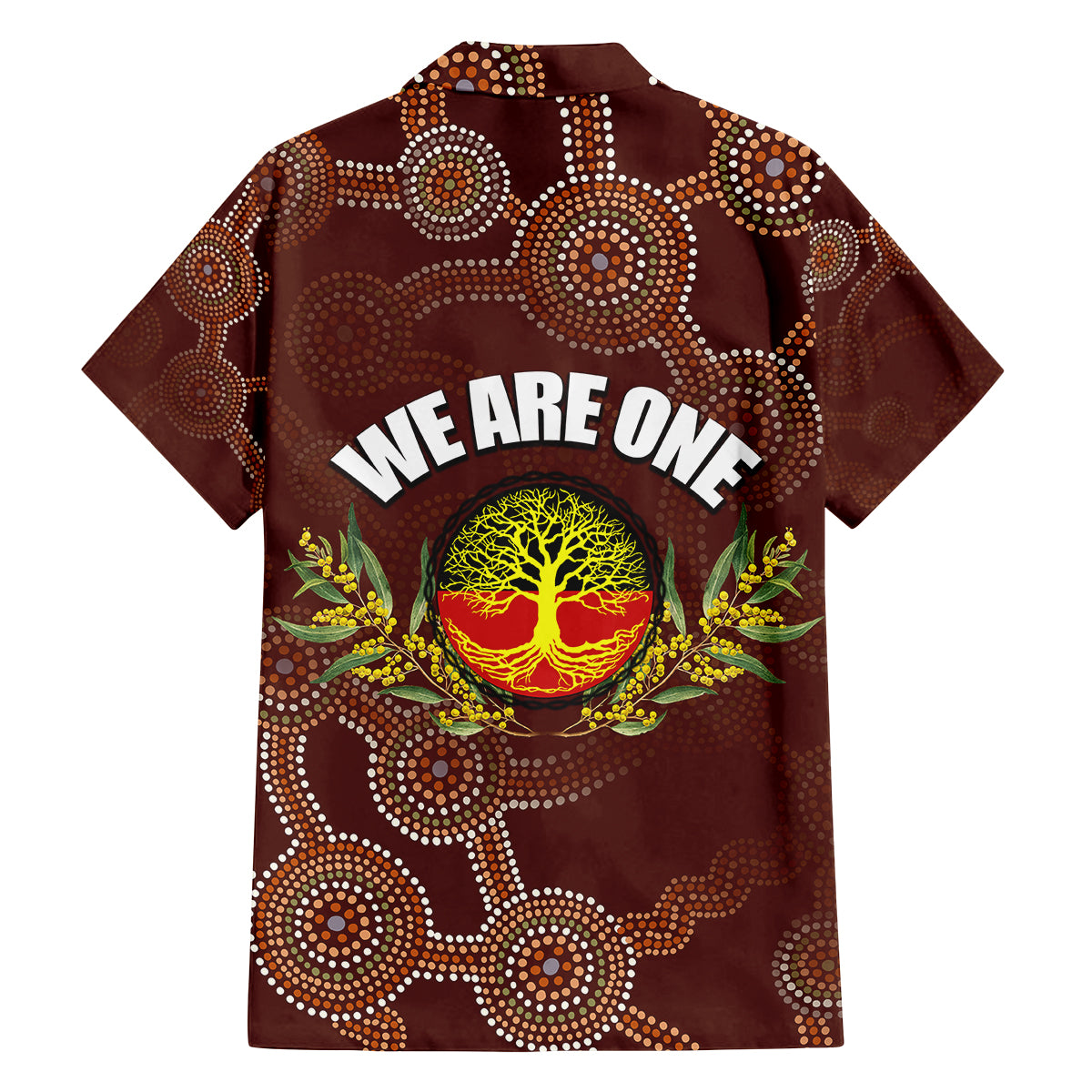 we-are-one-koori-and-australia-family-matching-summer-maxi-dress-and-hawaiian-shirt-aboriginal-pattern