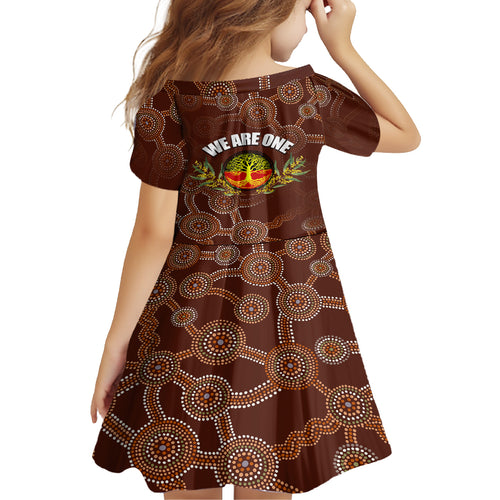 we-are-one-koori-and-australia-kid-short-sleeve-dress-aboriginal-pattern