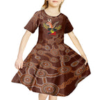 we-are-one-koori-and-australia-kid-short-sleeve-dress-aboriginal-pattern