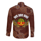we-are-one-koori-and-australia-long-sleeve-button-shirt-aboriginal-pattern