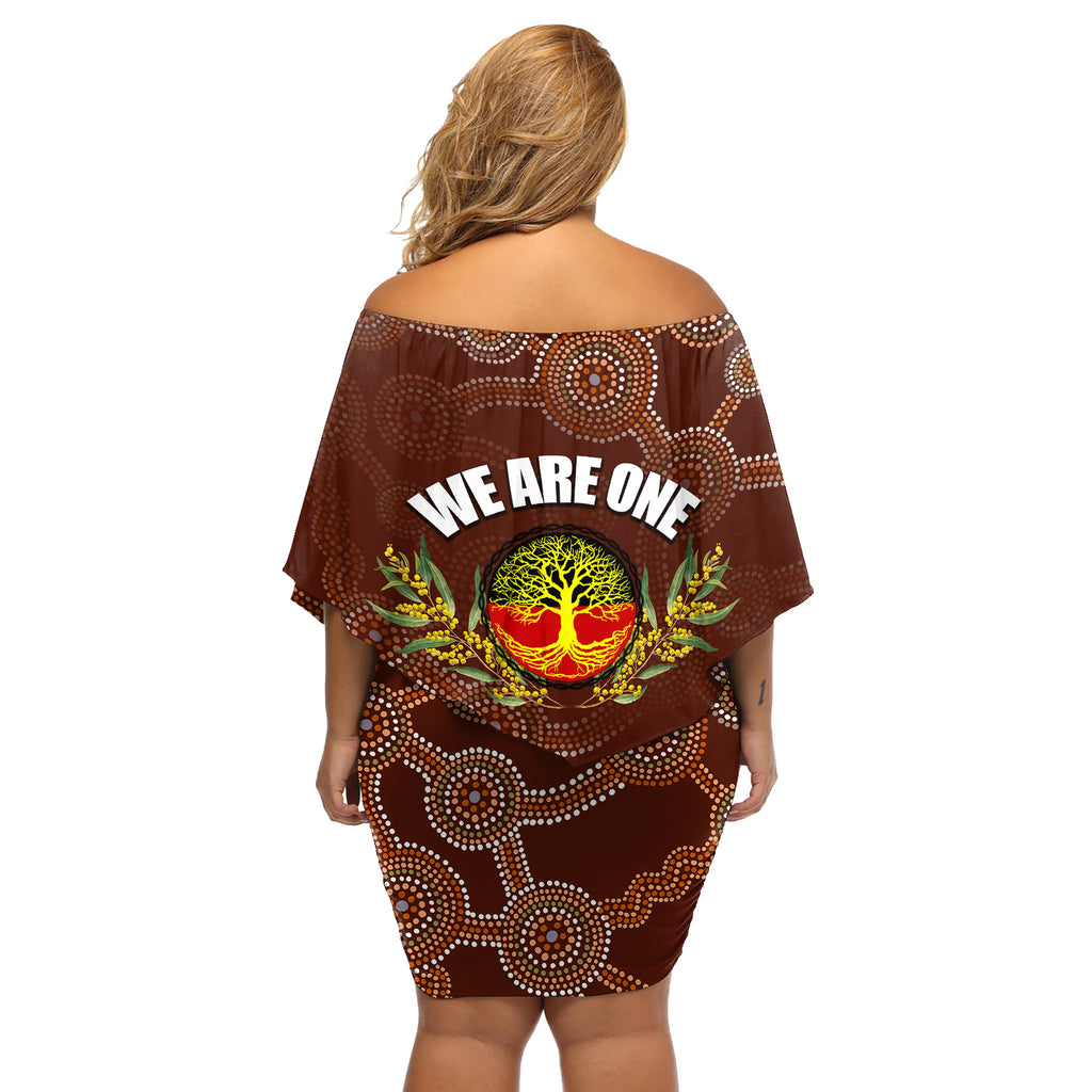 we-are-one-koori-and-australia-off-shoulder-short-dress-aboriginal-pattern