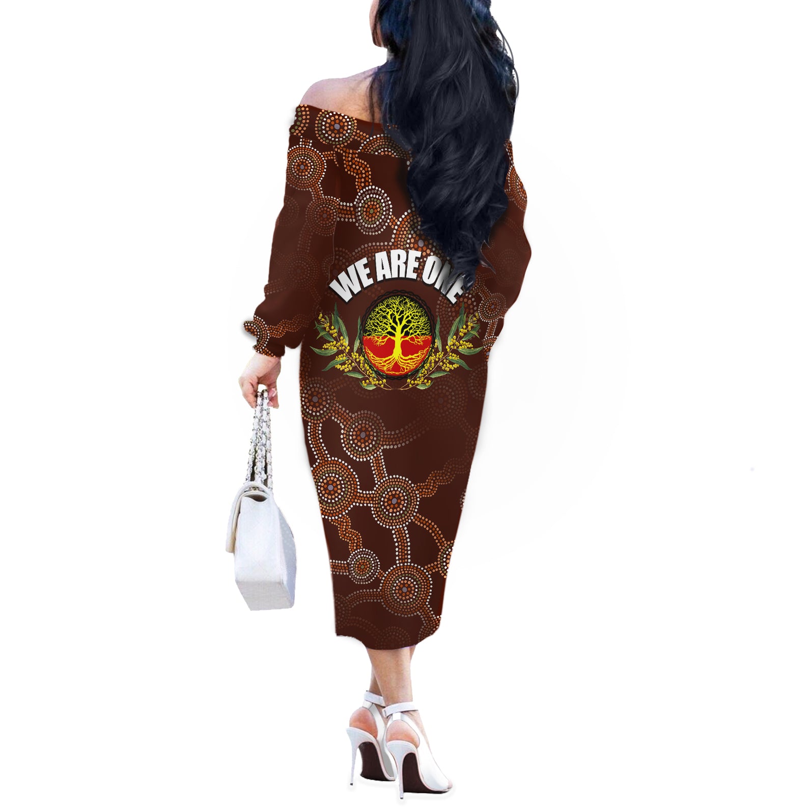 we-are-one-koori-and-australia-off-the-shoulder-long-sleeve-dress-aboriginal-pattern