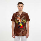 We Are One Koori and Australia Scrub Top Aboriginal Pattern - Aussie Hoodie