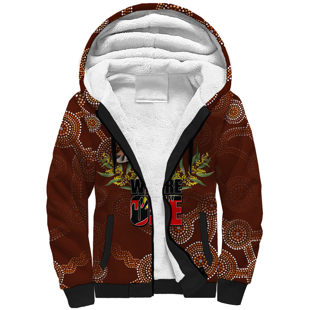 we-are-one-koori-and-australia-sherpa-hoodie-aboriginal-pattern