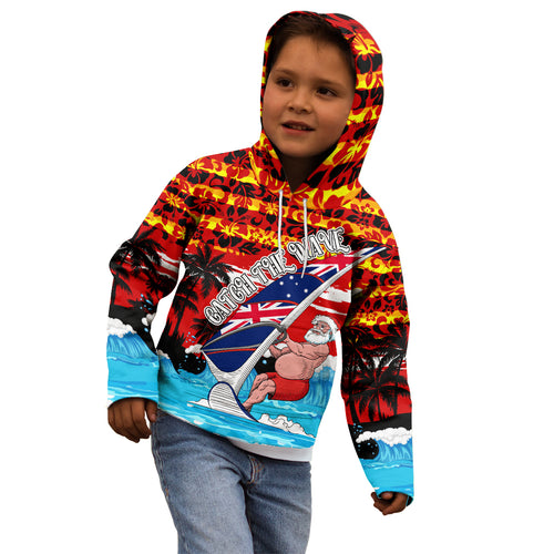 australia-surfing-christmas-kid-hoodie-catch-the-wave