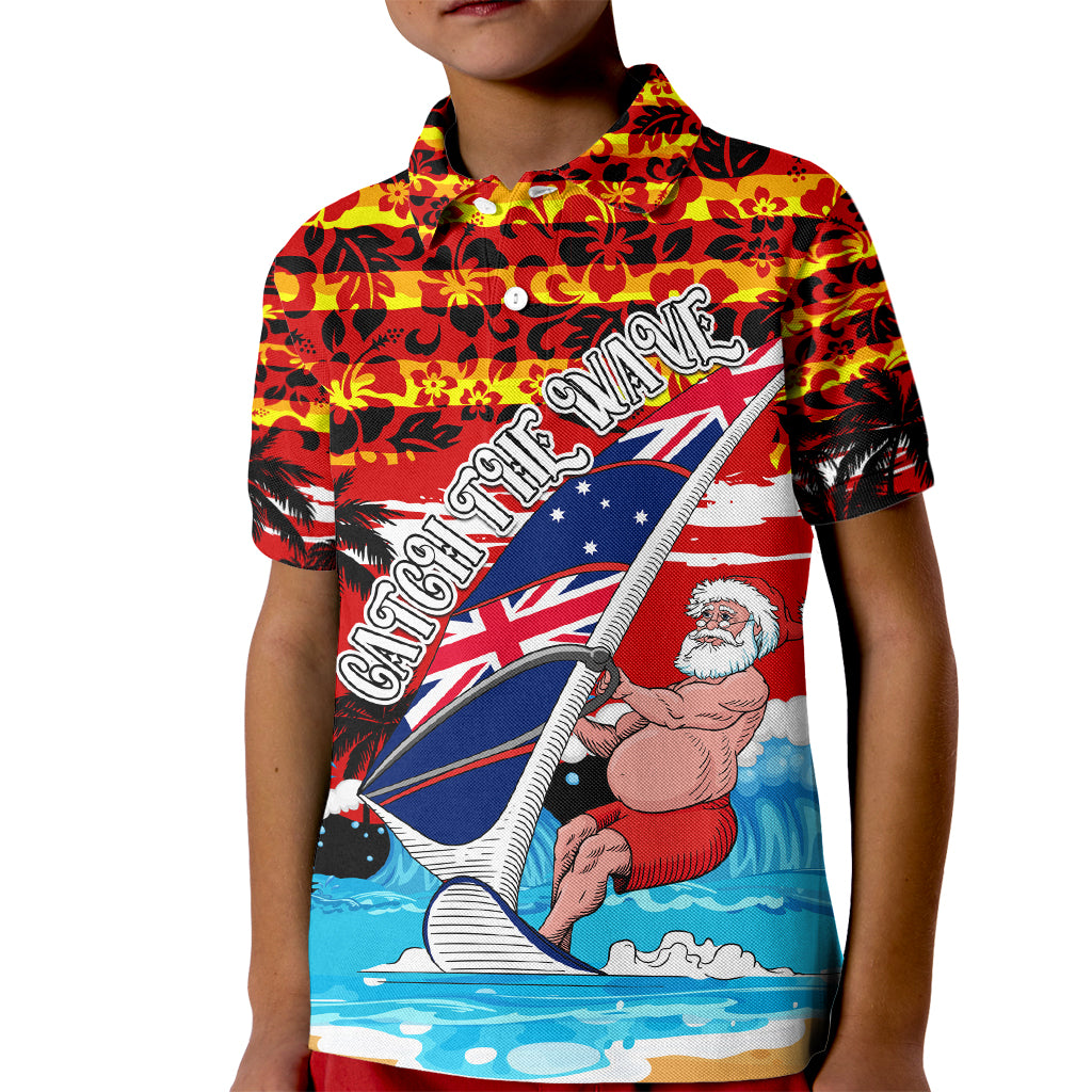 australia-surfing-christmas-kid-polo-shirt-catch-the-wave