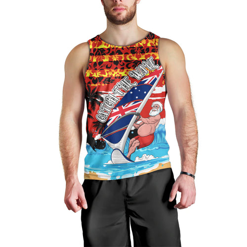 australia-surfing-christmas-men-tank-top-catch-the-wave