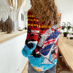 australia-surfing-christmas-women-casual-shirt-catch-the-wave