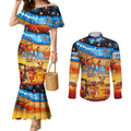 australia-kangaroo-aboriginal-camping-couples-matching-mermaid-dress-and-long-sleeve-button-shirt-aussie-outback-camping-with-beer