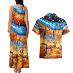 australia-kangaroo-aboriginal-camping-couples-matching-tank-maxi-dress-and-hawaiian-shirt-aussie-outback-camping-with-beer