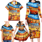 australia-kangaroo-aboriginal-camping-family-matching-long-sleeve-bodycon-dress-and-hawaiian-shirt-aussie-outback-camping-with-beer