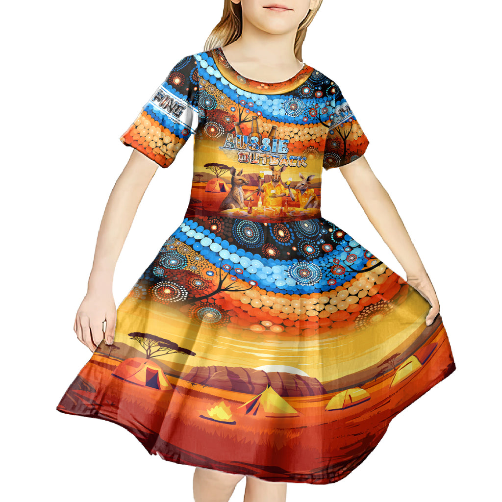australia-kangaroo-aboriginal-camping-kid-short-sleeve-dress-aussie-outback-camping-with-beer