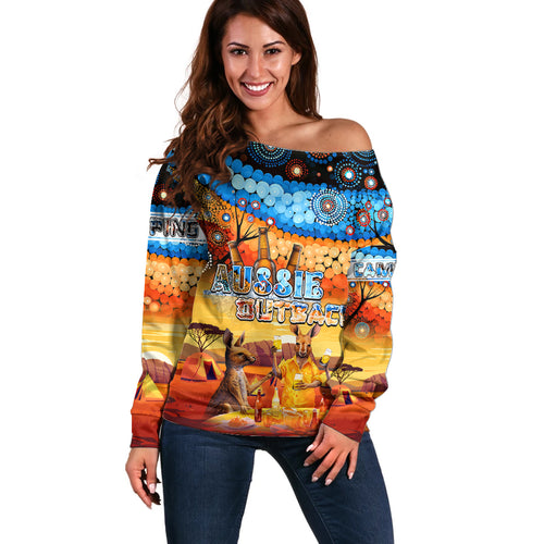 australia-kangaroo-aboriginal-camping-off-shoulder-sweater-aussie-outback-camping-with-beer